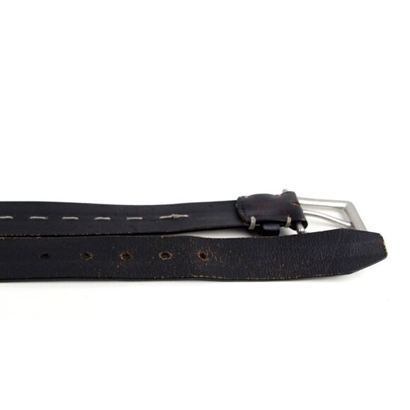 Lucky Brand DARK BROWN GENUINE LEATHER 1.25"Wd DRESS CASUAL WOMEN'S BELT M (T60 - Picture 11 of 11